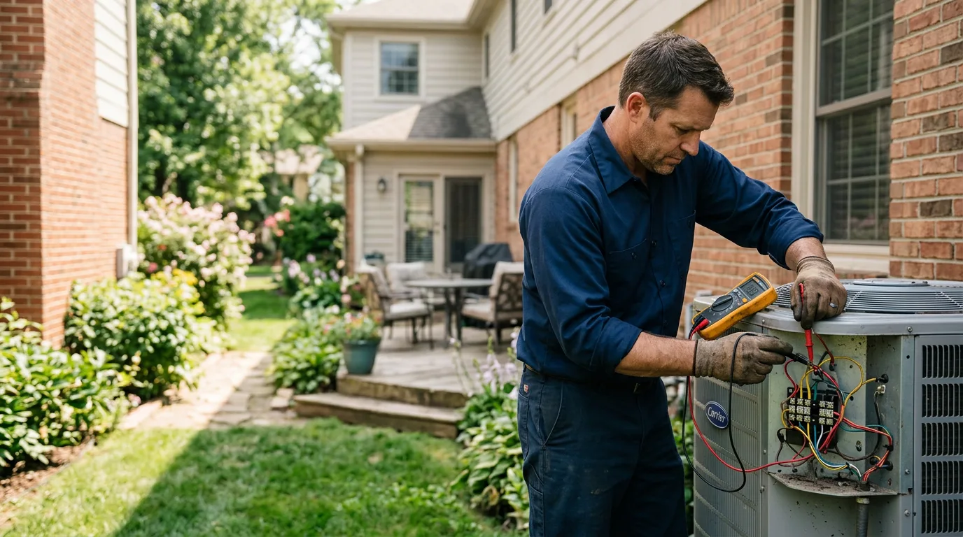 HVAC technician working near Black River Falls, WI